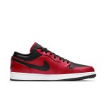 Air Jordan 1 Low 'Reverse Bred Pebbled Swoosh'