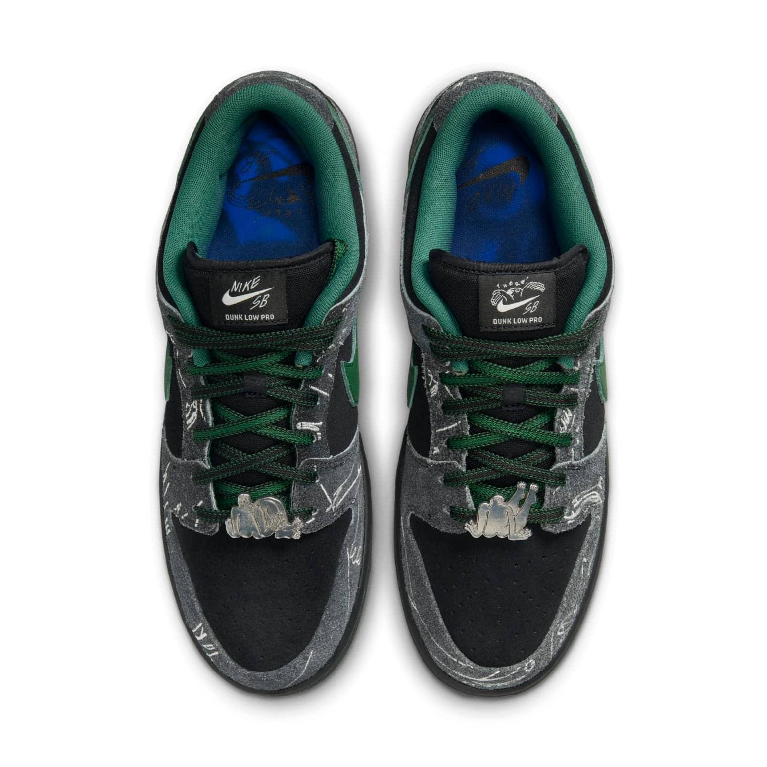 Nike x There Skateboard SB Dunk Low Pro 'Anthracite Gorge Green'