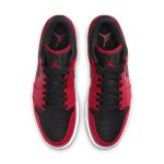 Air Jordan 1 Low 'Reverse Bred Pebbled Swoosh'