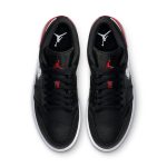 Air Jordan 1 Low 'Brushstroke Swoosh - Black Red'