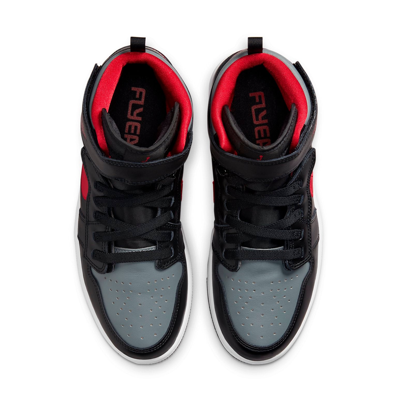 Air Jordan 1 High FlyEase 'Smoke Grey Gym Red'
