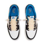 Air Jordan 1 Retro Low x Fragment Design x Travis Scott x 'Sail Black Military Blue'