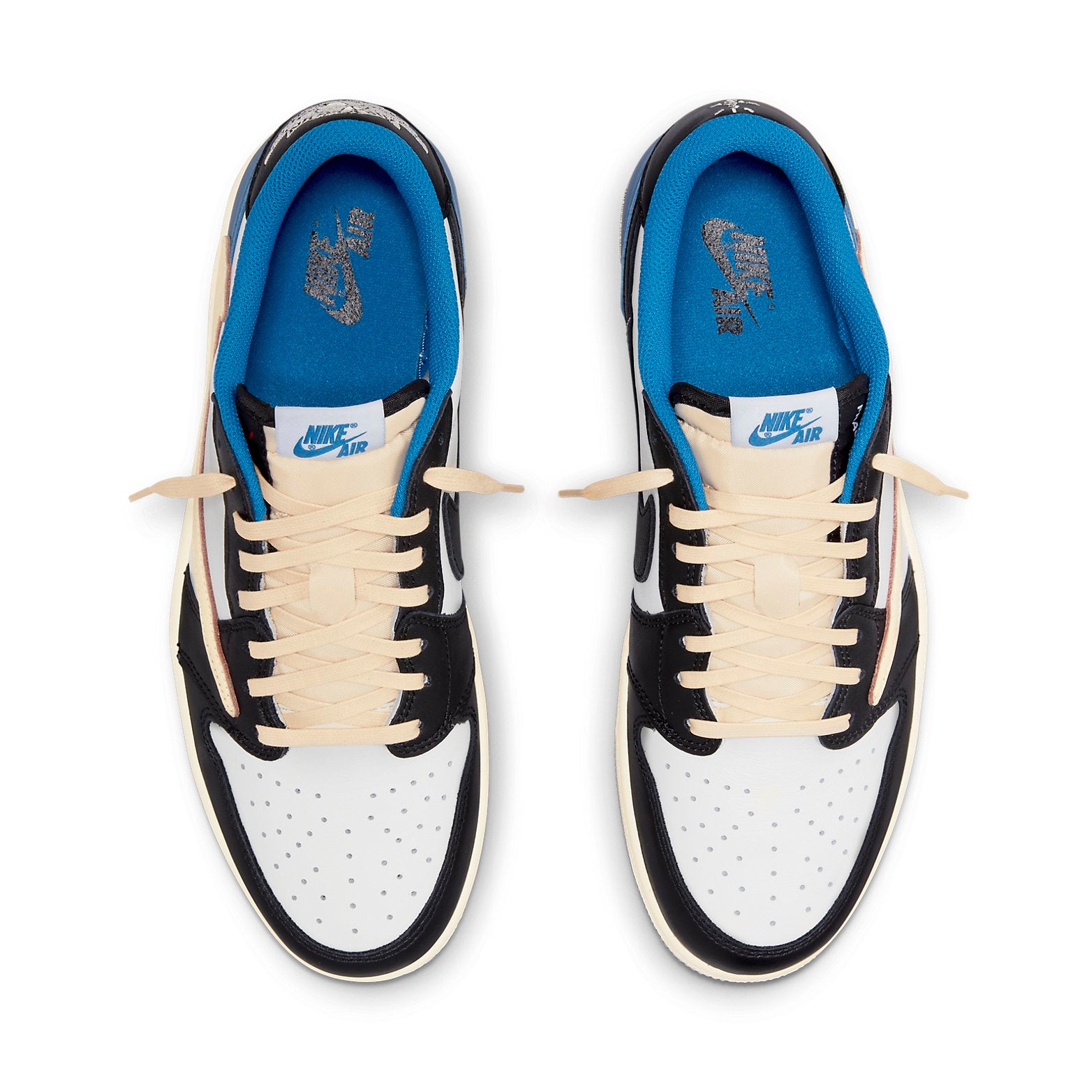 Air Jordan 1 Retro Low x Fragment Design x Travis Scott x 'Sail Black Military Blue'
