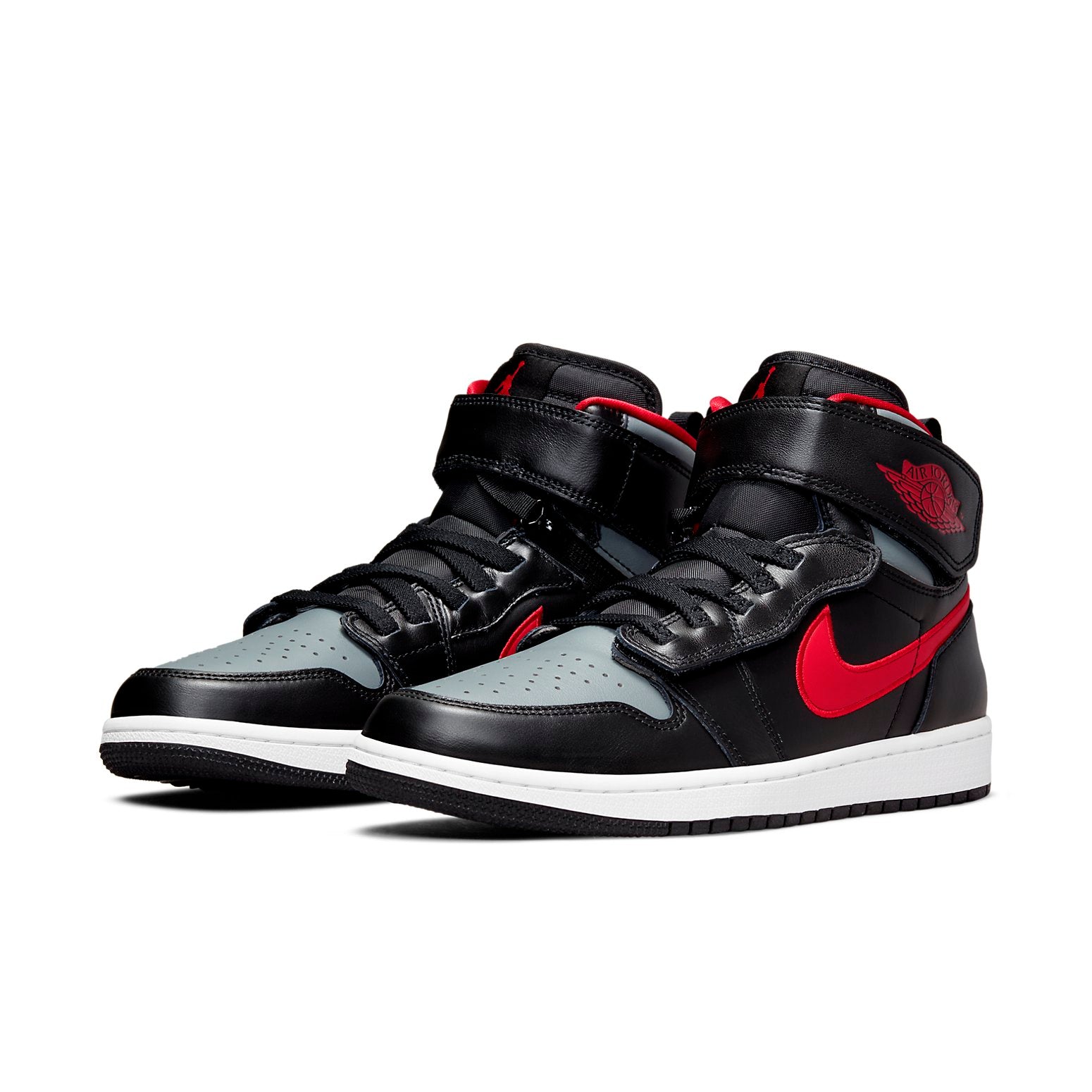 Air Jordan 1 High FlyEase 'Smoke Grey Gym Red'