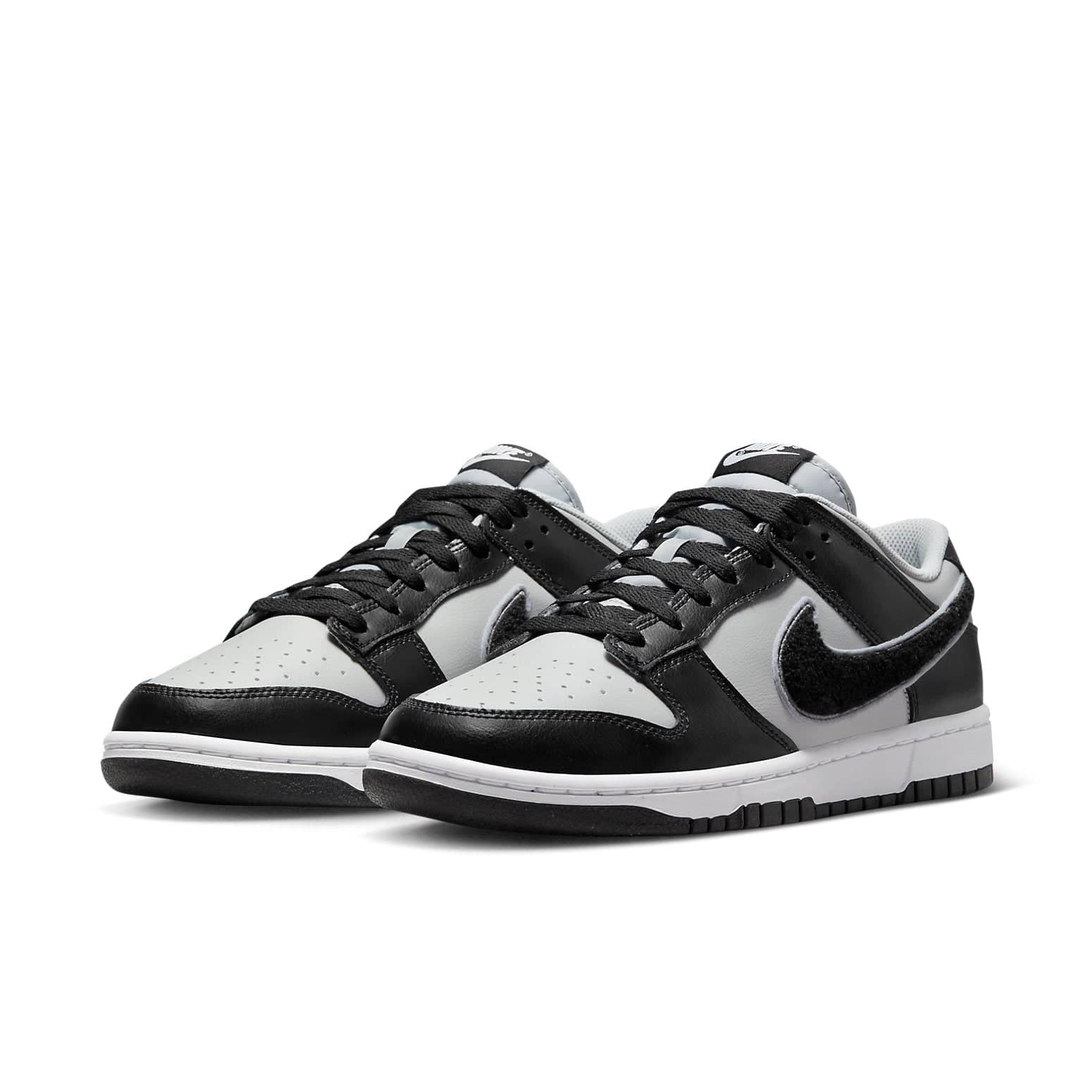 Nike Dunk Low 'Chenille Swoosh - Black Grey Fog'