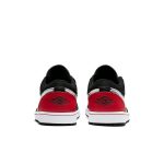 Air Jordan 1 Low 'Brushstroke Swoosh - Black Red'