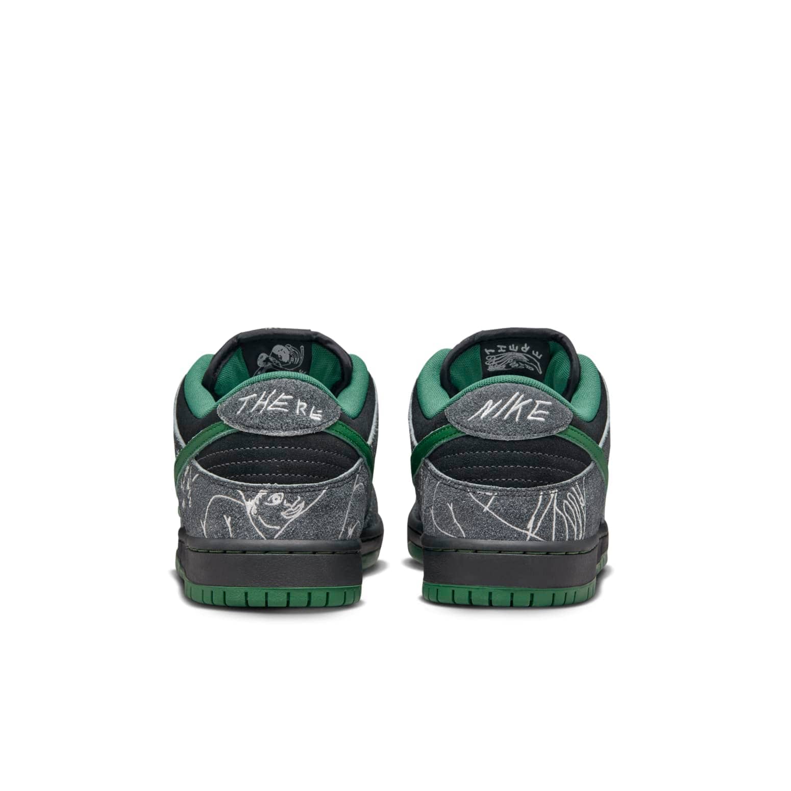 Nike x There Skateboard SB Dunk Low Pro 'Anthracite Gorge Green'