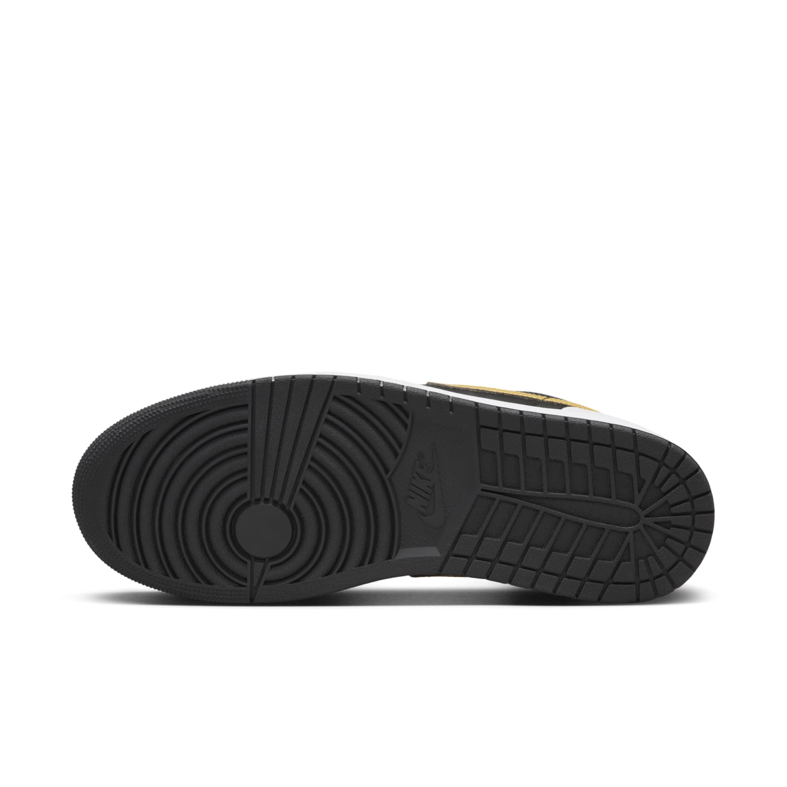 Air Jordan 1 Low 'White Black Metallic Gold Swoosh'