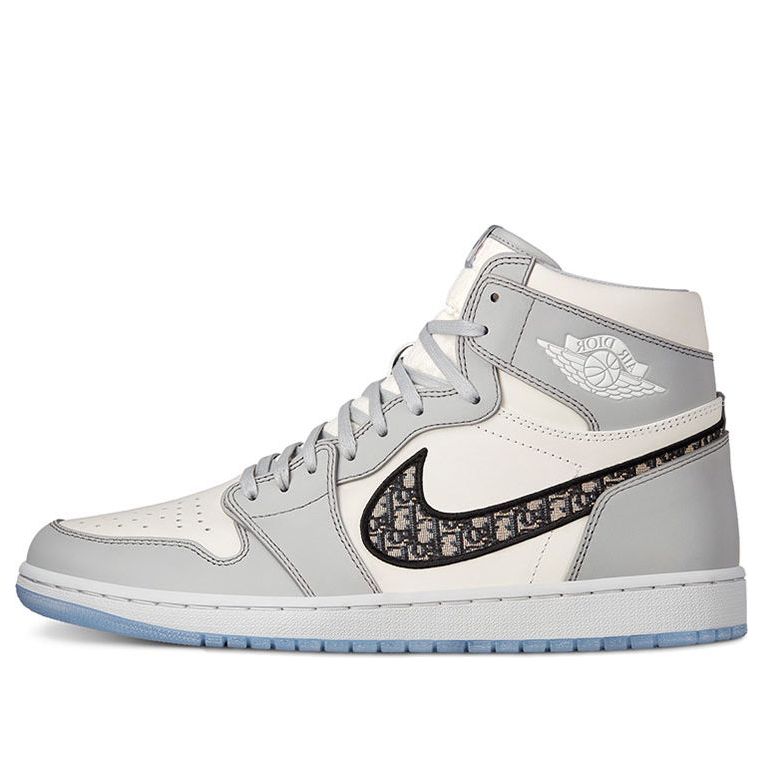 Dior x Air Jordan 1 High OG 'White Wolf  Grey'