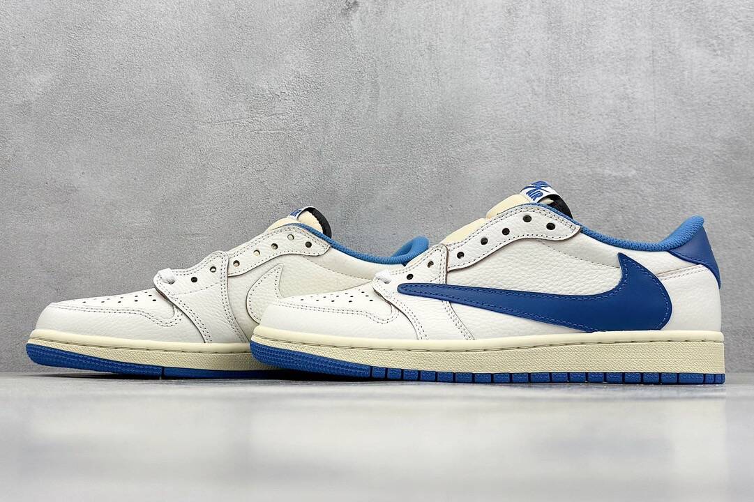 Air Jordan 1 Retro Low Og Sp Fragment X Travis Scott Sail Military Blue